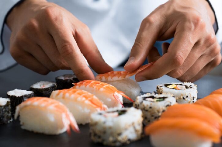 What tastes good on sushi?